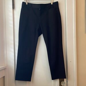 Banana Republic Sloan black skinny straight ankle pants trousers stretch 12